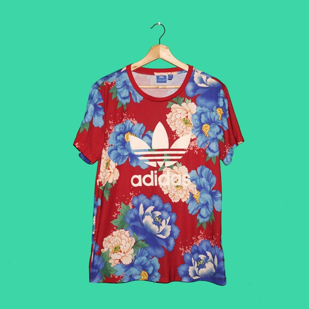 adidas floral shirt